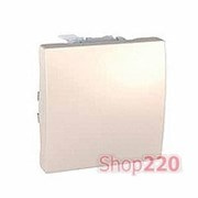 Выключатель, 2 модуля, слоновая кость, Unica MGU3.201.25 Schneider