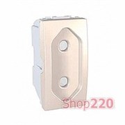 Розетки без заземления, плоская, 1 модуль, слоновая кость, Unica MGU3.031.25 Schneider