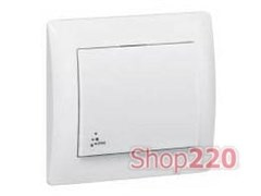 Механизм выключателя 1-клавишный IP44 с обрамлением, белый, Galea Life 775852 Legrand