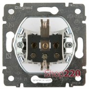 Механизм розетки с заземлением (2К+З), 16А, Galea Life 775921 Legrand