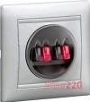 Механизм розетки для динамиков, алюминий, Legrand 770124 Valena