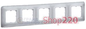 Рамка 5 постов, алюминий, 773675 Legrand Cariva
