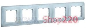 Рамка 5 постов, жемчужно-серый, 773695 Legrand Cariva