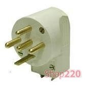 Вилка силовая 20А, 3 фазы, 55157 Legrand, слоновая кость