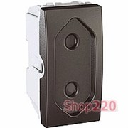 Розетка без заземления, плоская, 1 модуль, графит, Unica Top MGU3.031.12 Schneider