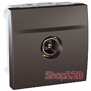 Розетка ТВ одиночная, 2 модуля, графит, Unica Top MGU3.462.12 Schneider