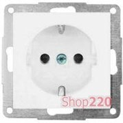 Розетка с заземлением, белый, Polo Fiorena 22000502