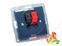 Механизм розетки для колонок, антрацит, Fiorena