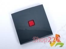 Механизм переключателя c подсветкой, 10А 250В, антрацит, Fiorena