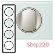 Рамка 4 поста, смальта белая глина, 69314 Legrand Celiane