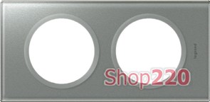 Рамка 2 поста, смальта металлик, 69342 Legrand Celiane