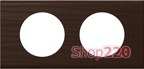 Рамка 2 поста, дерево венге, 69202 Legrand Celiane