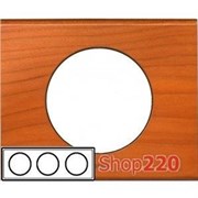 Рамка 3 поста, дерево кедр, 69173 Legrand Celiane