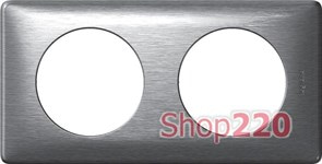 Рамка 2 поста, алюминий, 68922 Celiane Legrand