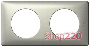 Рамка 2 поста, титан, 68902 Celiane Legrand