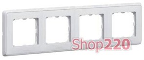 Рамка 4 поста, белый, 773654 Legrand Cariva