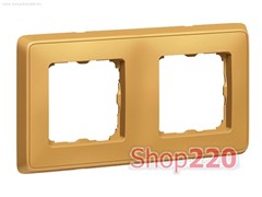 Рамка 2 поста, матовое золото, 773662 Legrand Cariva
