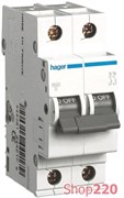 Двухполюсный выключатель 6 А, В, MB206A Hager