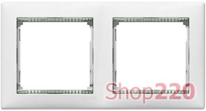 Рамка 2 поста, белый/кристалл, 774462 Legrand Valena