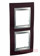 Рамка 2 поста, венге, вертикальная Unica MGU66.004V.0M3 Schneider
