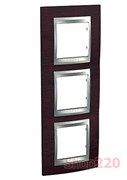 Рамка 3 поста, венге, вертикальная Unica MGU66.006V.0M3 Schneider