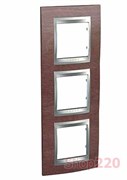 Рамка 3 поста, табак, вертикальная Unica MGU66.006V.0M4 Schneider