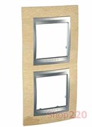 Рамка 2 поста, бук, вертикальная Unica MGU66.004V.0M1 Schneider