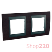 Рамка 2 поста, венге, Unica MGU66.004.2M3 Schneider