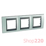 Рамка 3 поста, изумрудный, Unica MGU66.006.294 Schneider