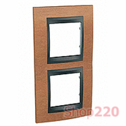 Рамка 2 поста, черешня, вертикальная Unica MGU66.004V.2M2 Schneider