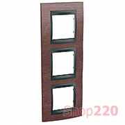 Рамка 3 поста, табак, вертикальная Unica MGU66.006V.2M4 Schneider