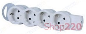 Удлинитель Legrand, 4 розетки, без шнура, 695009 Legrand