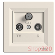Розетка TV/R/SAT проходная, кремовый, EPH3500223 Schneider Asfora