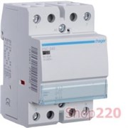 Контактор 40 А 2 полюса, катушка 220 В, 2но, Hager ESC240