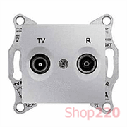 Розетка TV/R оконечная, алюминий, Sedna SDN3301660 Schneider