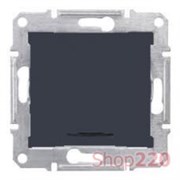 Переключатель одноклавишный с красной инд., графит, Sedna SDN0401170 Schneider