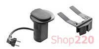 Лючок настольный с USB и электрической розеткой, черный, 54086 Legrand