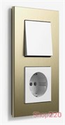 Выключатель aluminium bright gold, Gira Esprit