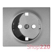 Панель розетки с заземлением, алюминий, 771320 Legrand Galea Life