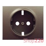 Панель розетки с заземлением, темная бронза, 771220 Legrand Galea Life