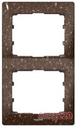 Рамка 2 поста, темное какао, вертикальная, 771706 Legrand