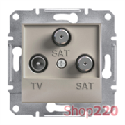 Розетка TV-SAT-SAT конечная, бронза, EPH3600169 Asfora Schneider