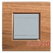 Рамка прямоугольная, 1 пост, цвет Европейский орех