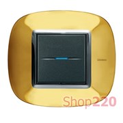 Рамка в форме эллипса, глянцевая, цвет золото, HB4802OR