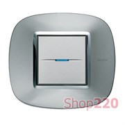 Рамка форма эллипс, металлизированная, цвет зеркальный алюминий, HB4802XC