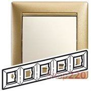 Рамка 5 постов, матовое золото, 770305 Legrand Valena