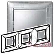 Рамка 3 поста, алюминий модерн, 770343 Legrand Valena
