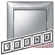 Рамка 5 постов, алюминий модерн, 770345 Legrand Valena