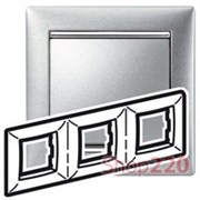 Рамка 3 поста, алюминий матовый, 770333 Legrand Valena