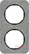 Рамка 2 поста, серый/черный, бетон, R.1 Berker